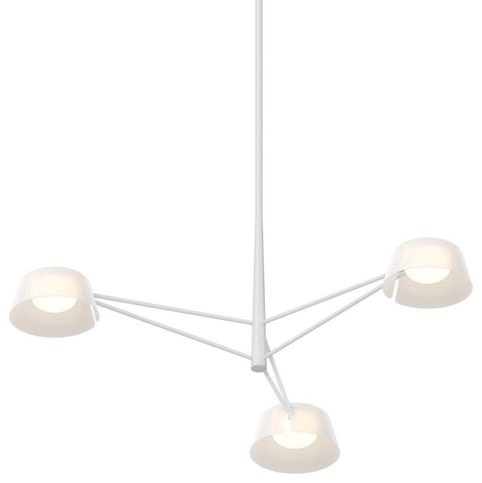 Sonneman 2033.17 Ray 36"W LED Round Chandelier - Warm Gray