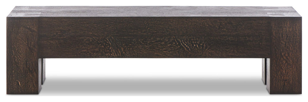 Abaso Accent Bench Ebony Rustic Wormwood Oak