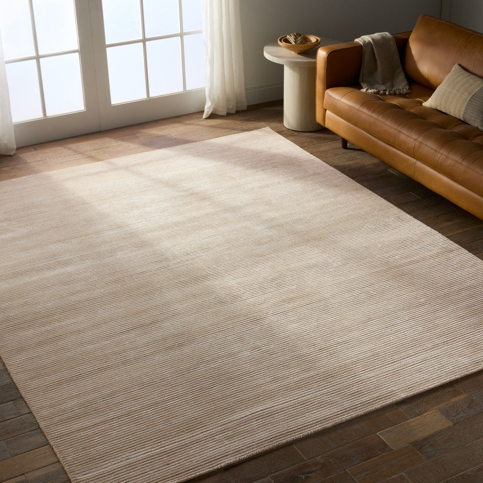 Jaipur Living Basis Handmade Solid White/Cream Area Rug, 12'x15'