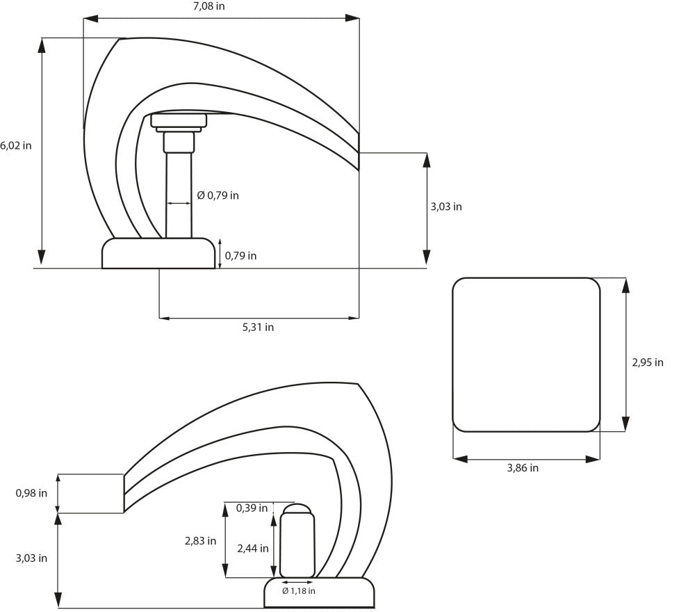 Niagara Luxury waterfall bathroom sink faucet with Swarovski crystals, Chrome