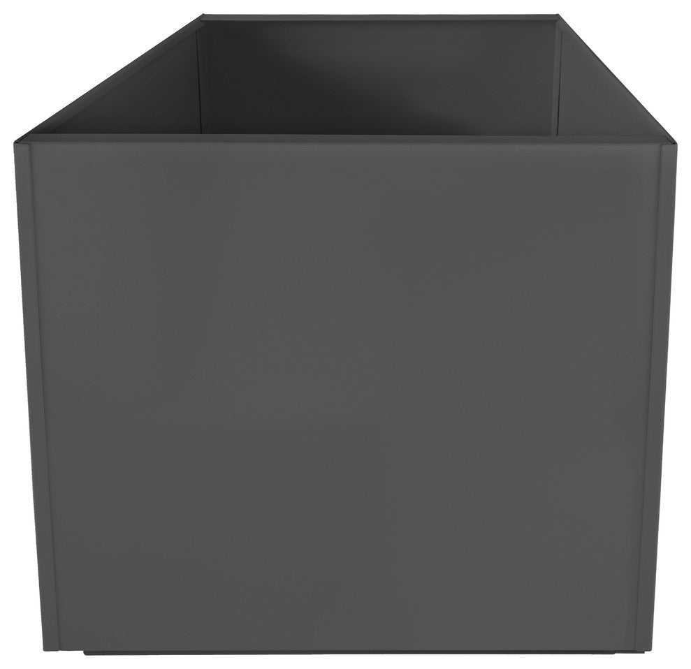 Aluminum Planter, Charcoal Grey, 20"