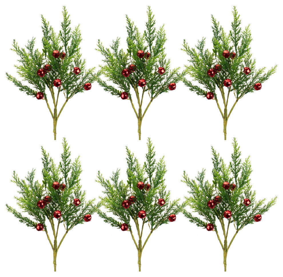 Pine Pick With Bells, 6-Piece Set