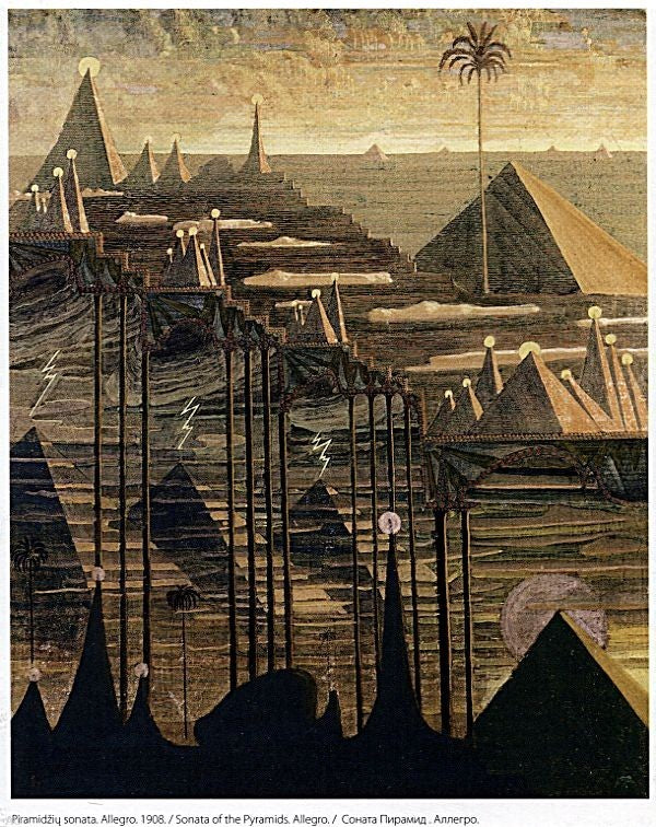 Mikalojus Ciurlionis Allegro Sonata of the Pyramids Gallery Wrapped Canvas Print