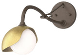 Brooklyn 1-Light Single Shade Sconce, Bronze, Modern Brass, Opal Glass