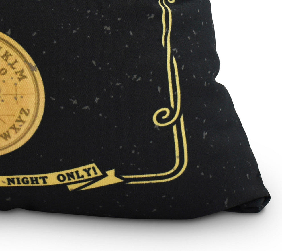 The Psychic Eye 26" Gold/Yellow Halloween Print Decorative Throw Pillow