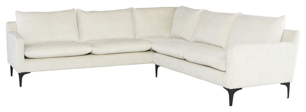 Anders Coconut Fabric Sectional Sofa, HGSC811
