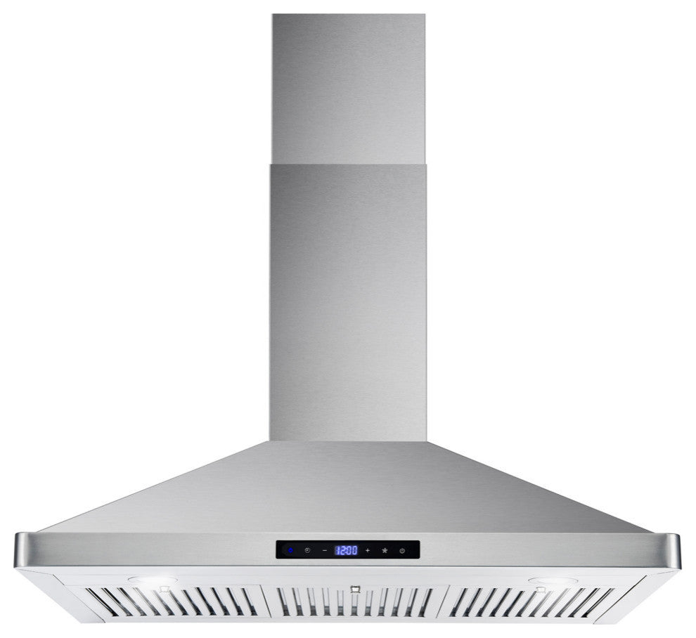 2-Piece Kitchen, 30" Dual Fuel Range and 30" Wall Mount Range Hood