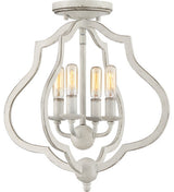 O'Keefe 4-Light Semi-Flush Mount, Antique White