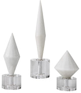 Uttermost Alize White Stone Sculptures Set of 3, 17580