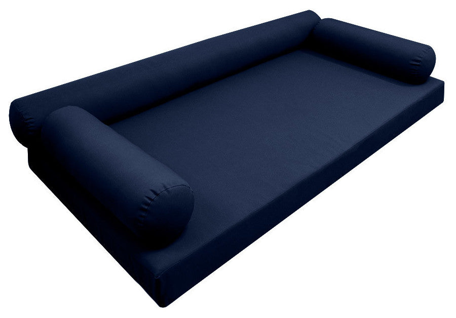 Style6 Queen Knife Edge Outdoor Mattress Bolster Slip Cover COMPLETE SET AD101