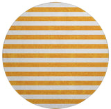 Premium Machine Washable Mayfield AMF528 Orange 8' x 8' Round Rug