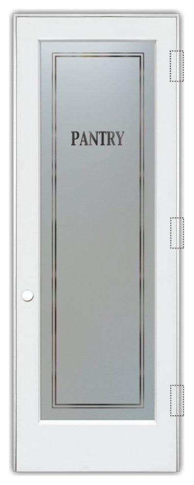 Pantry Door - Classic - Primed - 30" x 96" - Knob on Left - Push Open