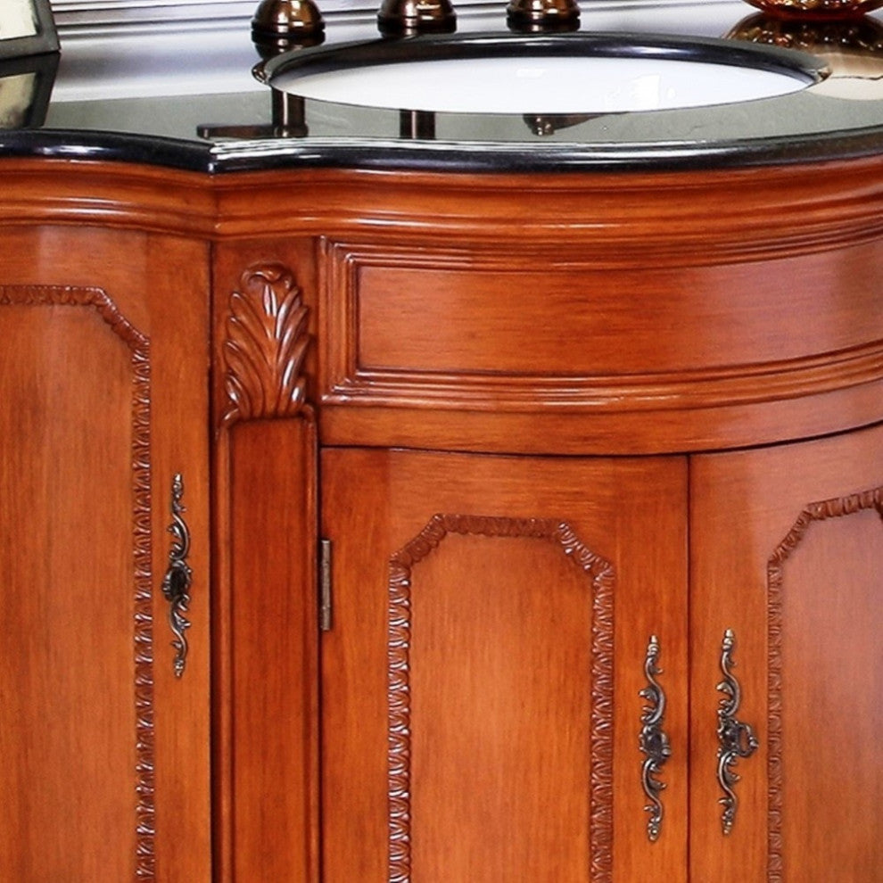 48" Single Sink Vanity-Wood-Light Walnut