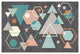 "Abstract Geo I Black" Digital Paper Print by Veronique Charron, 20"x14"