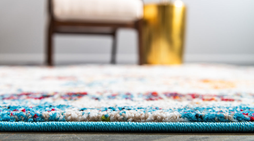 Unique Loom Multicolored Vivaldi Rosso 4' 0 x 6' 0 Area Rug