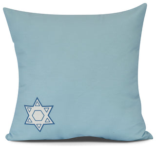 Star's Corner,Geometric Print Pillow,Light Blue, 20" x 20"