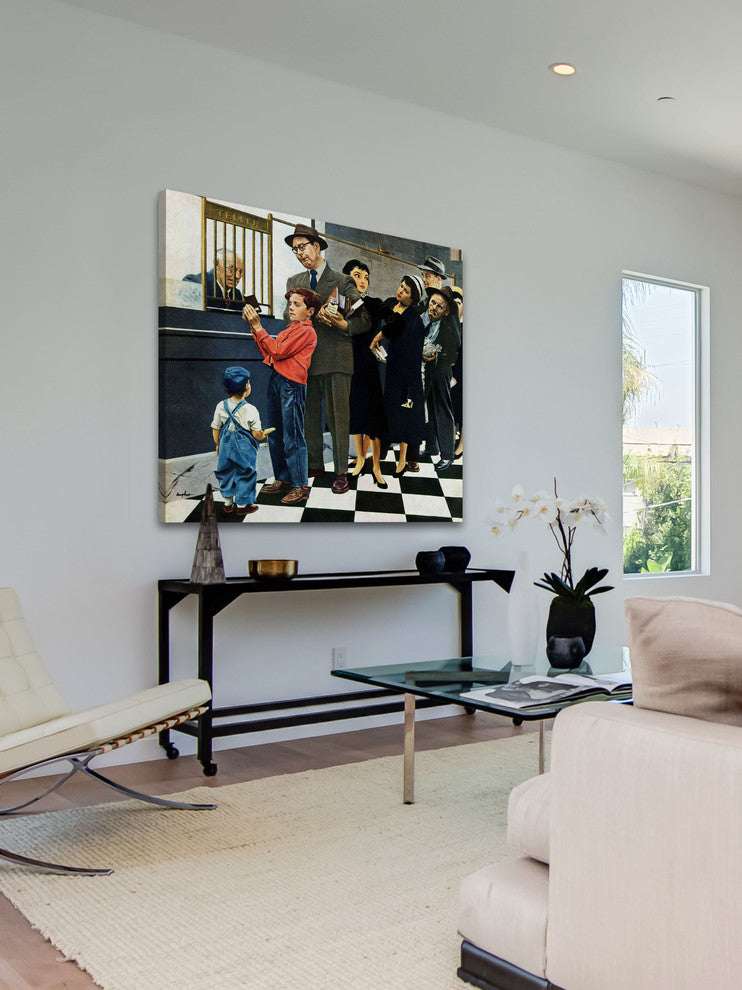 "Savings Passbook" Painting Print on Canvas by George Hughes