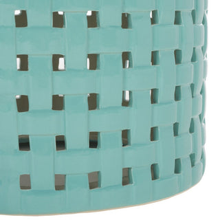 Safavieh Sayre 17.5" Garden Stool, Robins Egg Blue