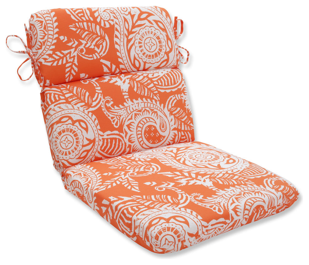 Out/Indoor Addie Rounded Corners Chair Cushion, Terra Cotta