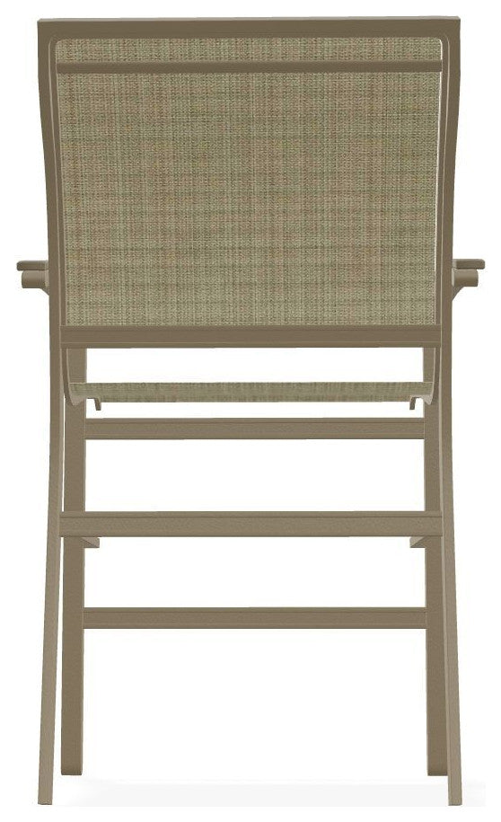 Bazza Sling Balcony Height Stackable Outdoor Stool, Elevation Stone/Beachwood