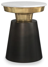 Jaxine Side Table, Black, Gold