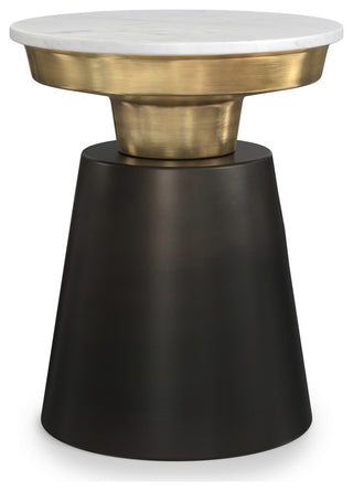 Jaxine Side Table, Black, Gold