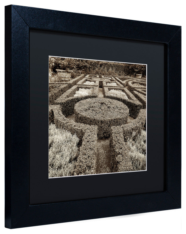 Alan Blaustein 'Tuscan Giardini I' Art, Black Frame, Black Mat, 11x11