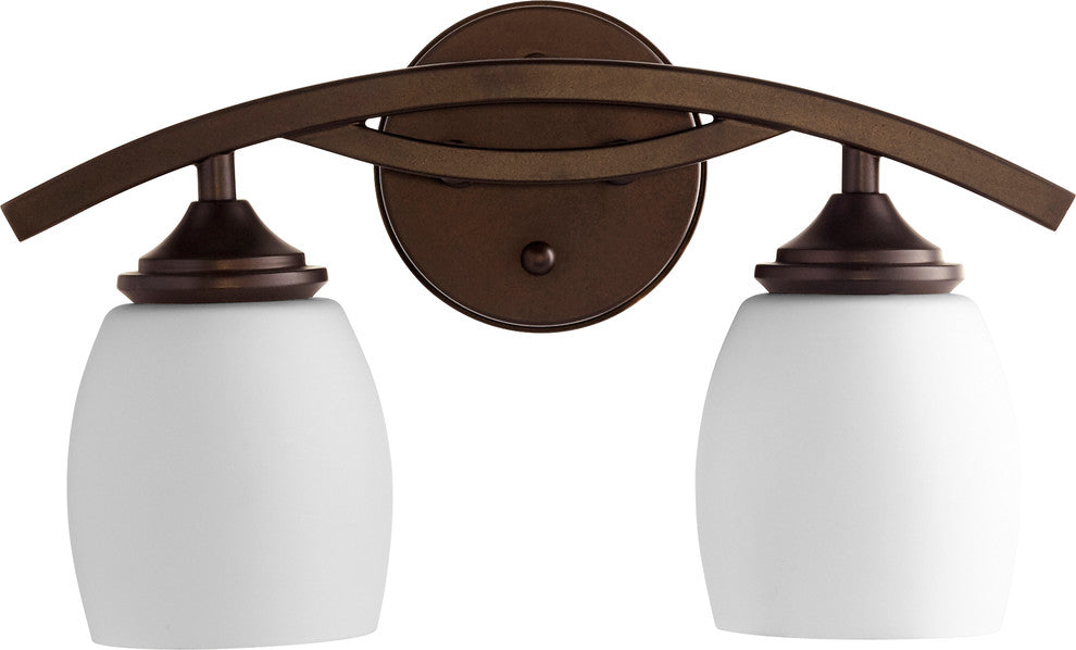 2-Light Satin Wall Mount, Oiled Bronze