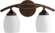 2-Light Satin Wall Mount, Oiled Bronze