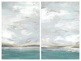 2-Piece "Seafoam Vista" Diptych Set, 80"x60"