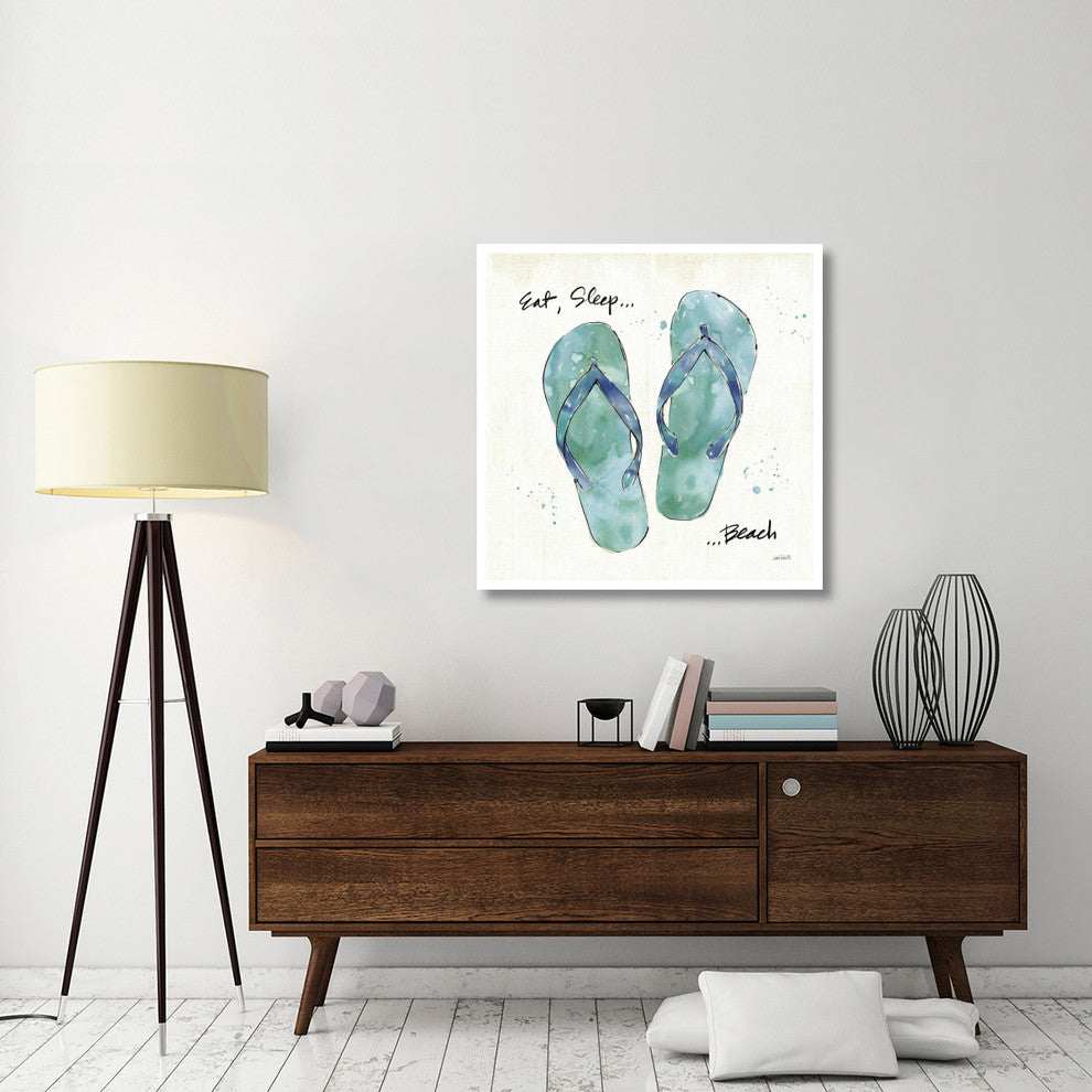 "Beach Divas VIII Aqua" Digital Paper Print by Anne Tavoletti, 38"x38"