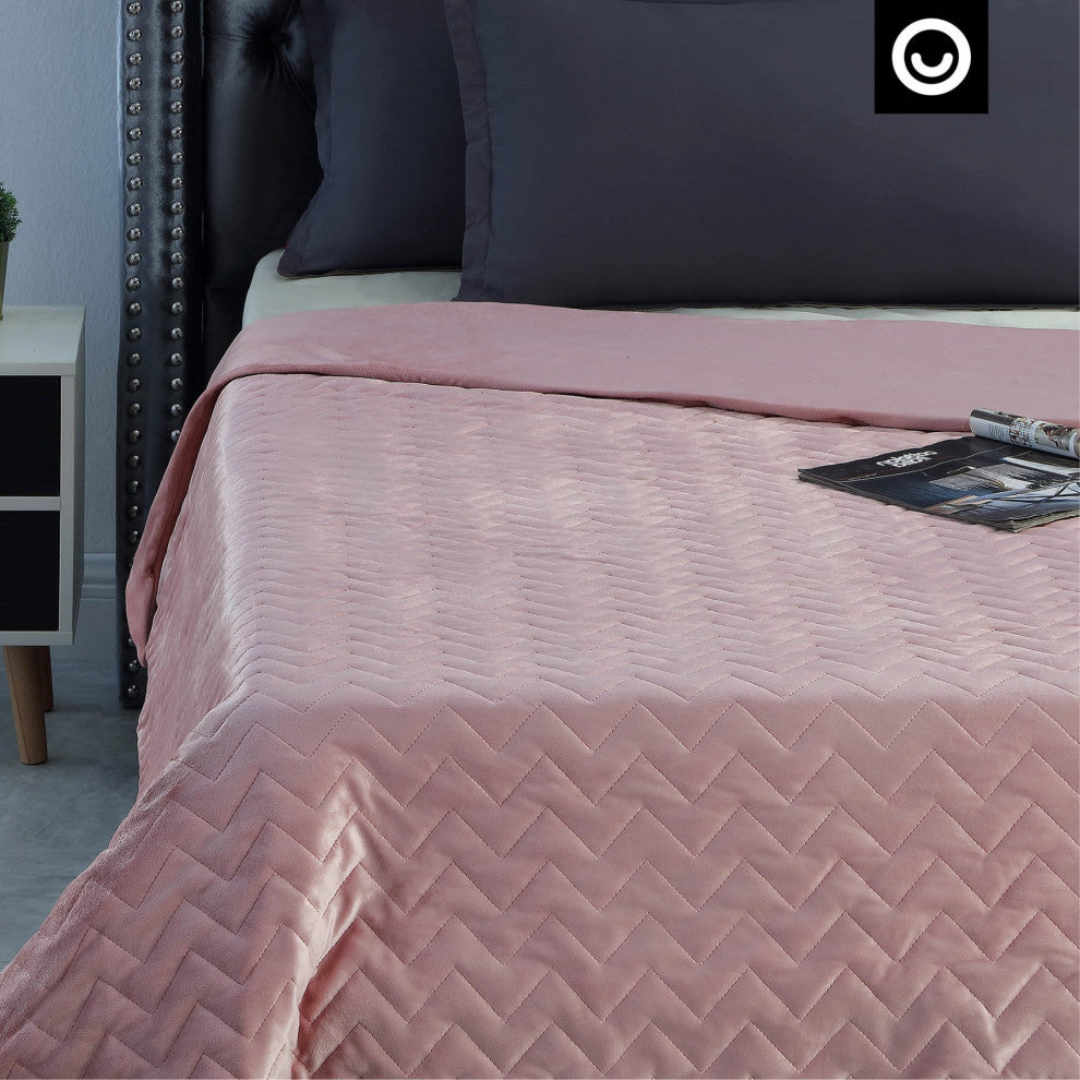 Cozy Tyme Kiyomi Weighted Blanket, Blush, 48"x72", 12LB