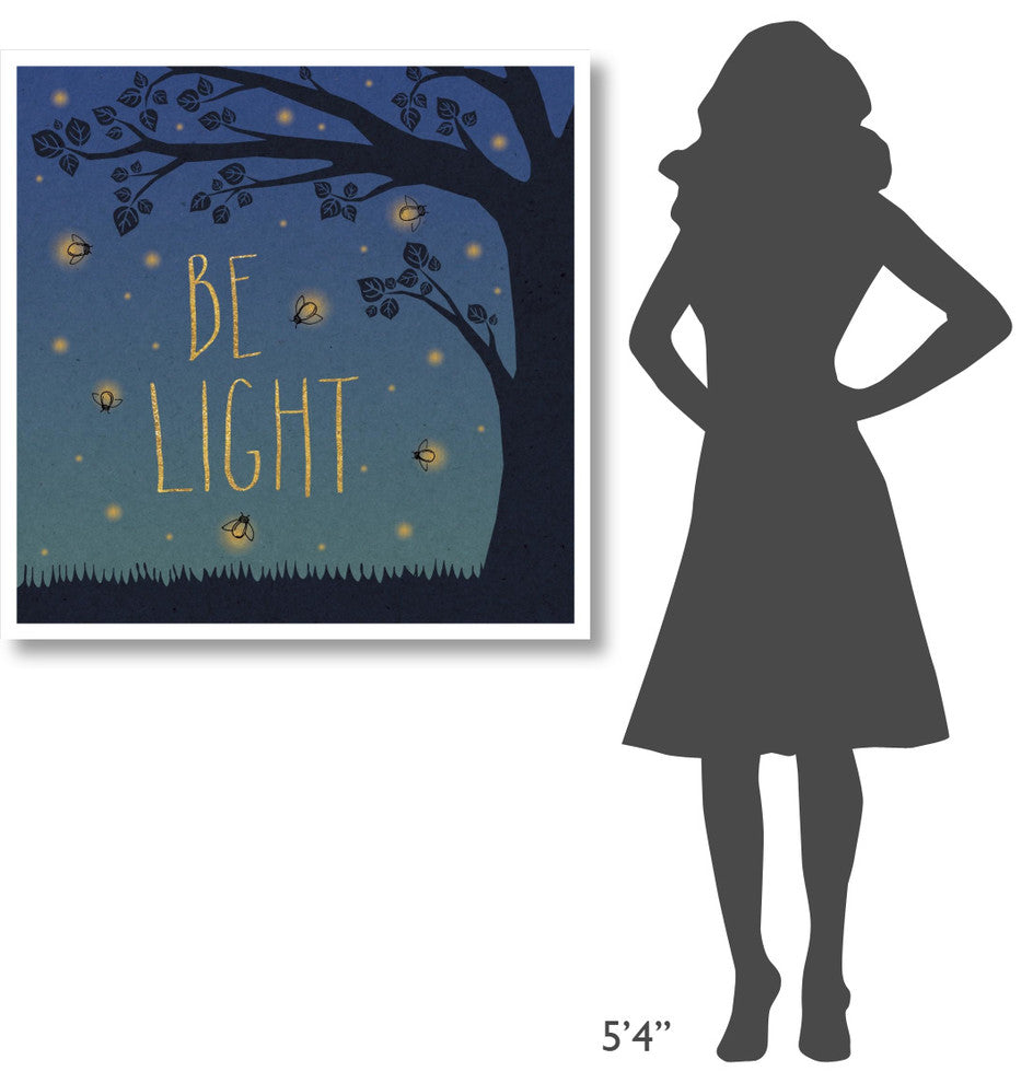 "Twilight Fireflies IV" Digital Paper Print by Laura Marshall, 38"x38"