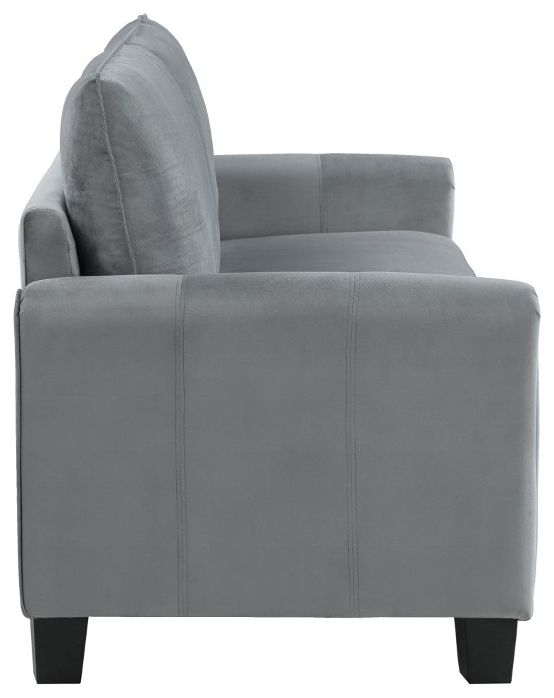 Davis Upholstered Rolled Arm Sofa Grey