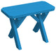 Pine Cross-Leg Bench, Caribbean Blue, 2 Foot