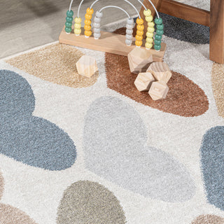 Dila Modern Hearts Machine-Washable Area Rug, 4 X 6