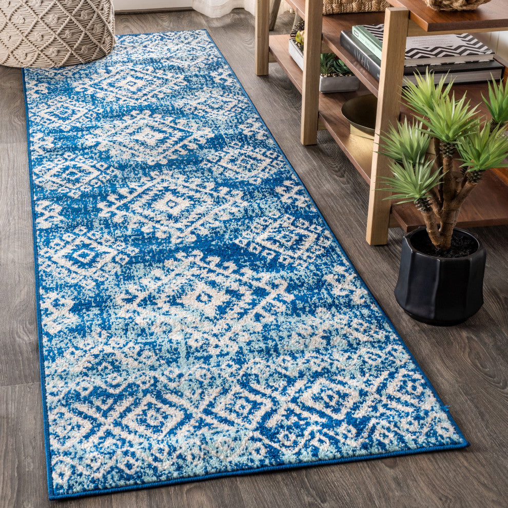 Moroccan HYPE Boho Vintage Tribal Area Rug, 2 X 8