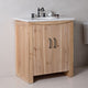 Wallace Solid Fir Single-Sink Vanity, 30", White Top