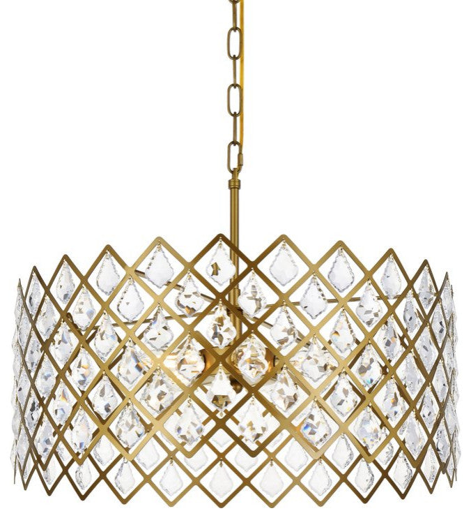 Lyla 21" Pendant, Brass