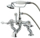 Kingston Brass 7" Deck Mount Tub Faucet With Hand Shower, Polished Chrome