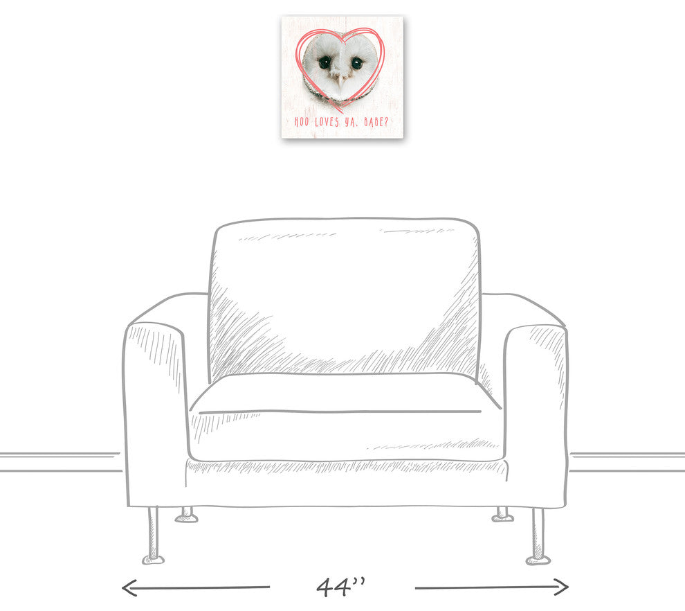 Owl Love 12x12 Canvas Wall Art