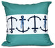 Anchor Stripe, Stripe Print Pillow, Green, 16"x16"