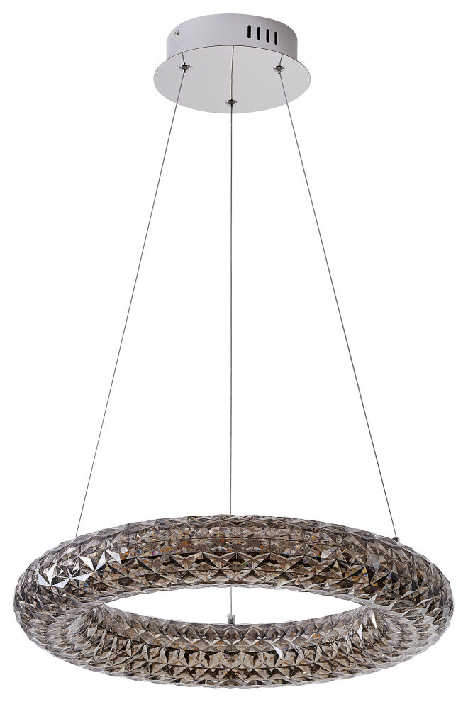 Halo LED Chandelier, Smoke