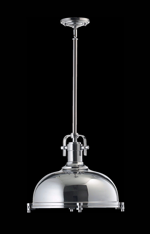 Quorum International 804-17 1 Light 16-1/2"W Pendant - Satin Nickel