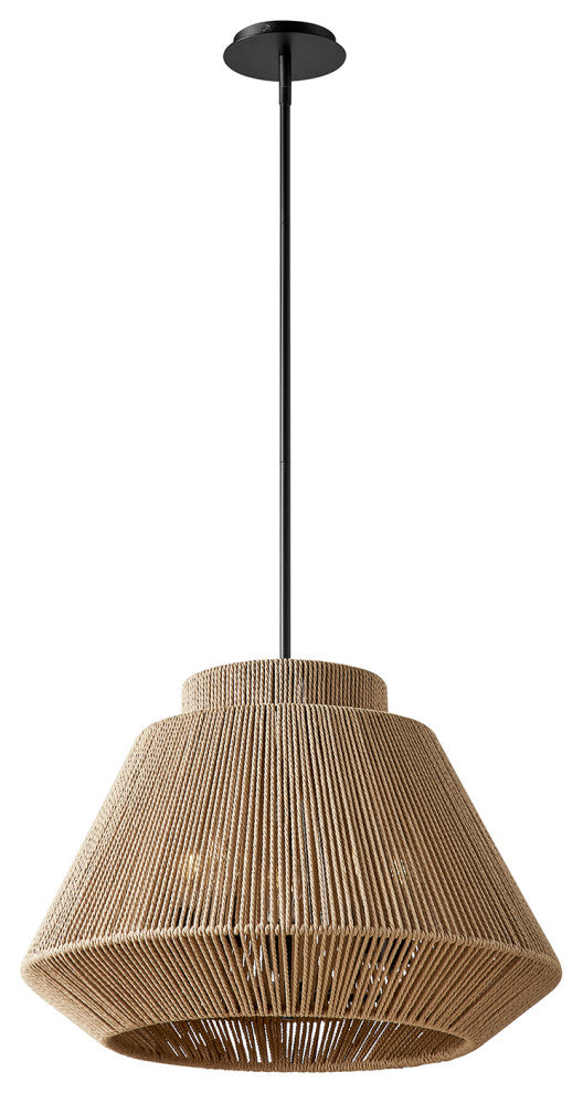 Eco Nido Natural Rope Pendant 5 Light 24"Lx24"Wx16.75"H