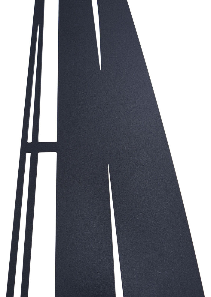 Shadows of a Sailboat I, Water Metal Wall Decor Matte Black, Laser Cut