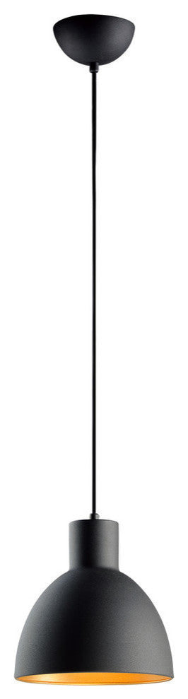 Maxim Lighting Cora 1-Light Pendant, 8.75", Black/Gold