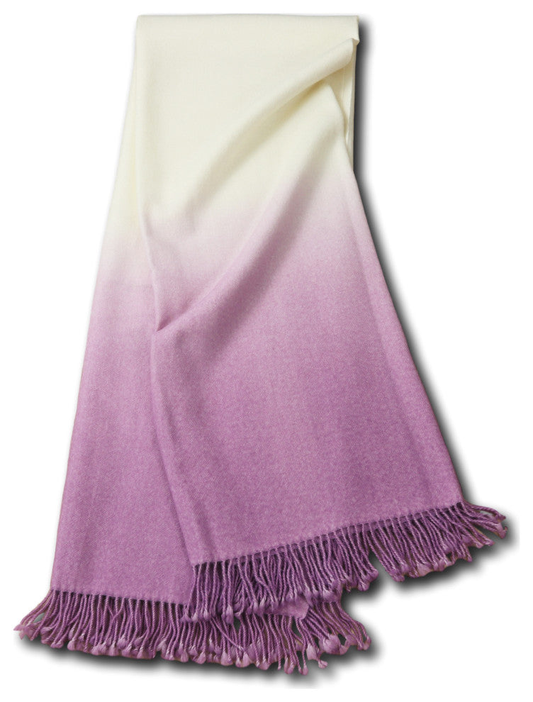 Dip-Dyed Throw, Lilac