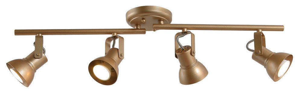 Modern Ceiling Light 4-Light 29" Cluster Bell Champagne Gold Track Lighting Kits