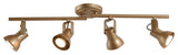 Modern Ceiling Light 4-Light 29" Cluster Bell Champagne Gold Track Lighting Kits